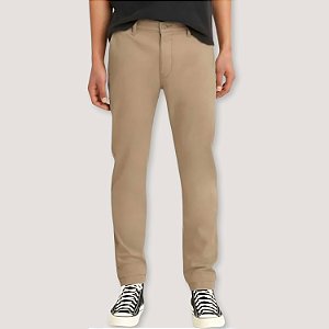 CALÇA LEVIS CHINO BRIM E ELASTANO BEGE MASCULINA