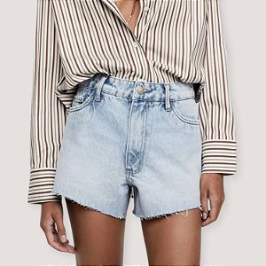 SHORT DZARM JEANS BRUTO CLARO BASIC FEMININO