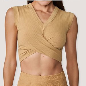 BLUSA COLCCI REGATA CANELADO BEGE FEMININA 43468-P