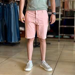BERMUDA DESERT BRIM E ELASTANO SLIM ROSA MASCULINA 43555-P