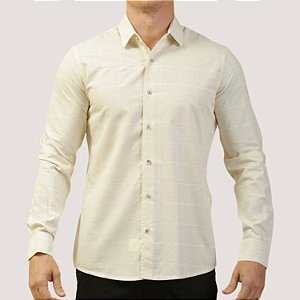CAMISA DESERT ML SLIM LINHO OFF WHITE MASCULINO