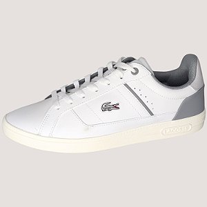 TÊNIS LACOSTE CASUAL BRANCO COURO MASCULINO