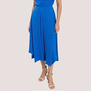 SAIA LEZ A LEZ VISCOSE AZUL  MIDI