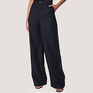 CALÇA COLCCI VISCOLINHO PRETA ALFAIATARIA FEMININA