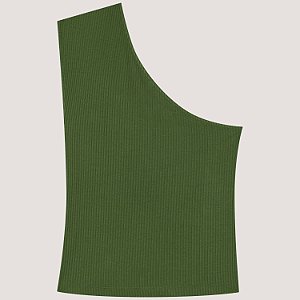 BLUSA LEZ A LEZ NULA MANGA VERDE CANELADA FEMININA