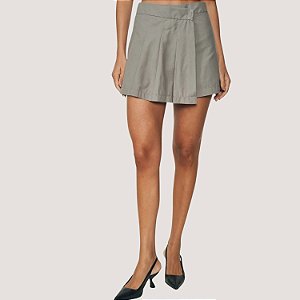 SHORT COLCCI ALFAIATARIA CINZA SHORT FEMININO