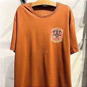 CAMISETA TXC MC COMFORT ALGODÃO MARROM  MASCULINA