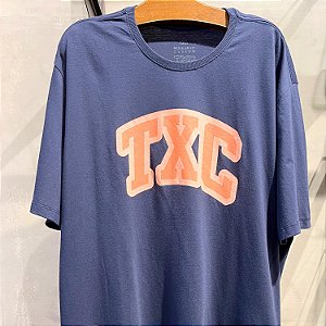 CAMISETA TXC MC COMFORT ALGODÃO AZUL MARINHO MASCULINA