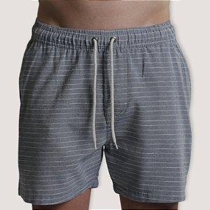 SHORT DESERT LINHO ESPORTE FINO COMFORT CINZA LISTRADO MASCULINO