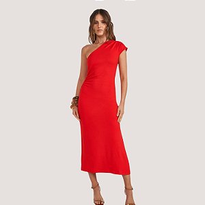 VESTIDO COLCCI NULA MANGA VERMELHO FEMININO