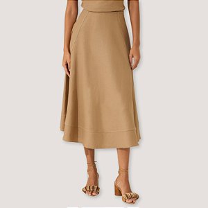 SAIA LEZ A LEZ VISCOLINHO MIDI BEGE FEMININO