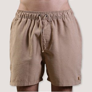 SHORT DESERT LINHO ESPORTE FINO COMFORT BEGE MASCULINO