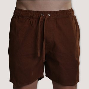 SHORT DESERT BRIM BRUTO ESPORTE FINO MARROM MASCULINO