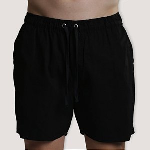 SHORT DESERT BRIM BRUTO ESPORTE FINO PRETO MASCULINO