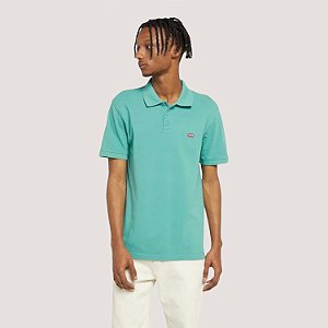 POLO LEVIS MC SLIM PIQUET AZUL CELESTE MASCULINA