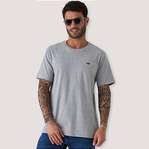 CAMISETA LEVIS MC SLIM ALGODÃO LISA CINZA MASCULINO