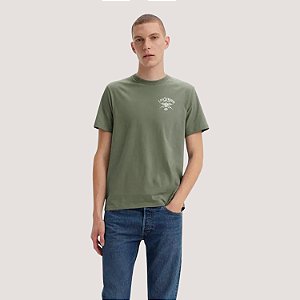 CAMISETA LEVIS MC SLIM ALGODÃO SILK VERDE MASCULINA