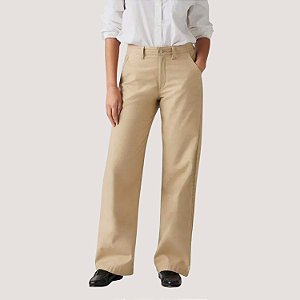 CALÇA LEVIS 90S BRIM BRUTO COMFORT BEGE FEMININA