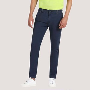 CALÇA LEVIS CHINO BRIM ELASTANO AZUL MARINHO MASCULINA