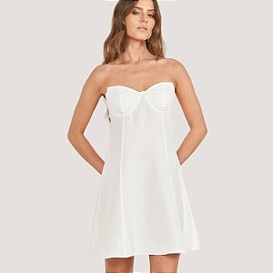 VESTIDO CURTO COLCCI TOMARA QUE CAIA OFF WHITE FEMININO