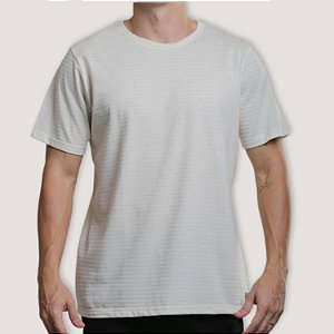 CAMISETA DESERT MC COMFORT ALGODÃO TEXTURIZADA OFF WHITE MASCULINA