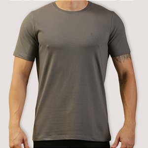 CAMISETA DESERT MC SLIM ALGODÃO E ELASTANO CINZA
