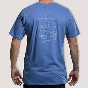 CAMISETA DESERT MC COMFORT ALGODÃO SILKADA AZUL JEANS MASCULINA