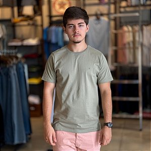 CAMISETA DESERT MC COMFORT ALGODÃO VERDE MASCULINA