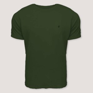 CAMISETA DESERT MC COMFORT ALGODÃO VERDE MILITAR MASCULINA