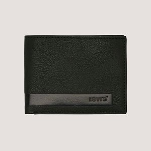 CARTEIRA LEVIS COURO DE BOLSO PRETA MASCULINA