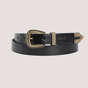 CINTO LEVIS COURO FIVELA FIXA PRETO FEMININO