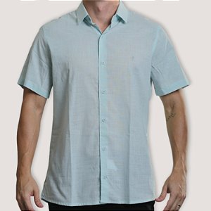 CAMISA DESERT MC SLIM ALGODÃO VERDE AGUA MASCULINO