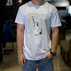 CAMISETA RESERVA MC COMFORT ALGODÃO BRANCO MASCULINA