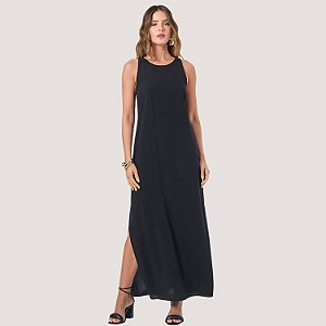 VESTIDO SLY REGATA VISCOLINHO PRETO FEMININO