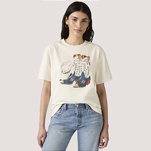 BLUSA LEVIS MC T-SHIRT ALGODÃO BRANCO FEMININA