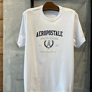 CAMISETA AEROPOSTALE MC COMFORT ALGODÃO BRANCO MASCULINA