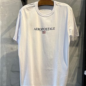 CAMISETA AEROPOSTALE MC COMFORT ALGODÃO OFF WHITE MASCULINA