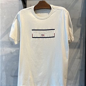 CAMISETA AEROPOSTALE MC COMFORT ALGODÃO OFF WHITE MASCULINA