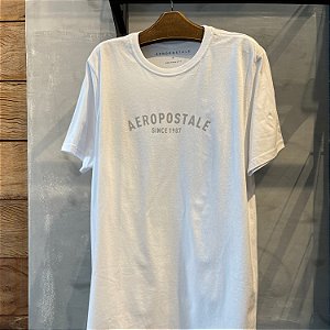 CAMISETA AEROPOSTALE MC COMFORT ALGODÃO BRANCO MASCULINA