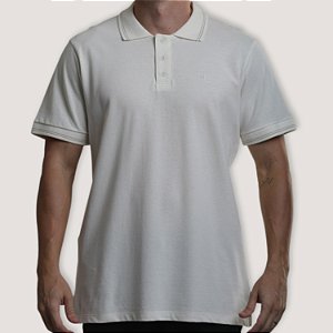 POLO DESERT MC COMFORT PIQUET ALGODAO OFF WHITE MASCULINO
