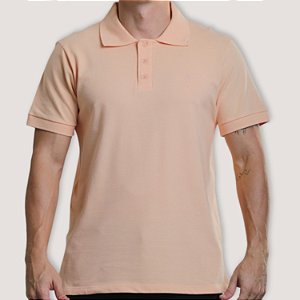 POLO DESERT MC COMFORT PIQUET ALGODAO SALMAO MASCULINA