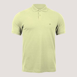 POLO DESERT MC COMFORT PIQUET ALGODAO AMARELO MASCULINA