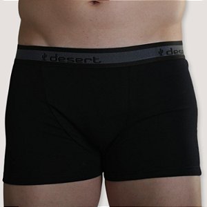 KIT 2 CUECAS DESERT ALGODÃO BOXER LISA PRETO MASCULINA