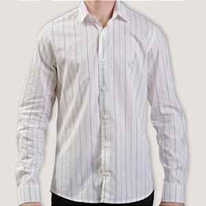 CAMISA DESERT ML SLIM ALGODÃO LISTRADO MASCULINA