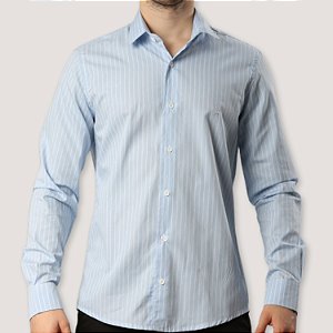 CAMISA DESERT ML SLIM ALGODÃO LISTRADO MASCULINO