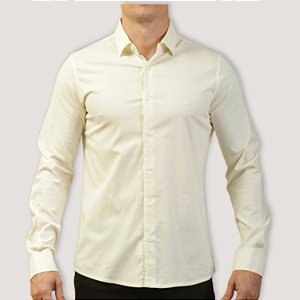 CAMISA DESERT ML SLIM ALGODÃO ELASTANO CRU MASCULINO