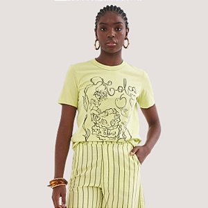 BLUSA COLCCI MC T-SHIRT VERDE FEMININA