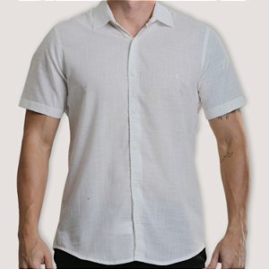 CAMISA DESERT MC SLIM ALGODÃO OFF WHITE MASCULINO