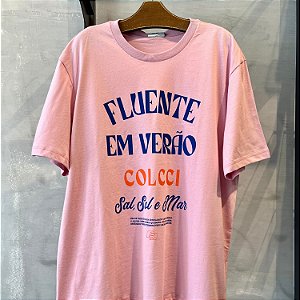 BLUSA COLCCI MC T-SHIRT ROSA SILKADA FEMININA