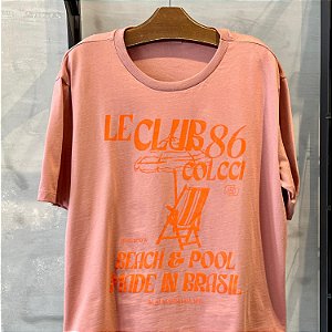 BLUSA COLCCI MC T-SHIRT ALGODAO ROSA FEMININA
